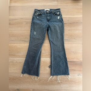 Reformation Distressed fit and flare jeans